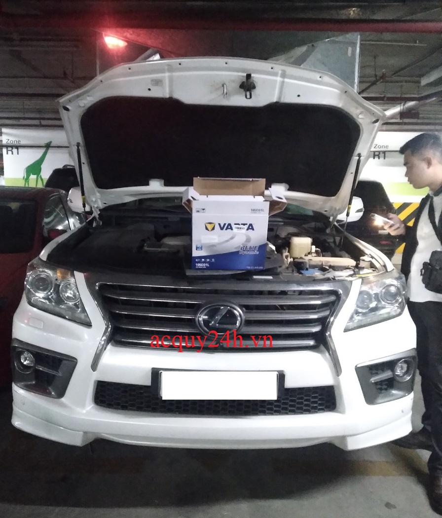 Thay ắc quy Varta cho xe Lexus GX470