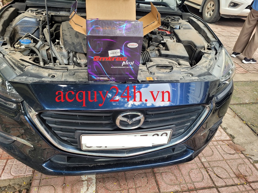 Thay ắc quy Emtrac 90D23L 65Ah tốt nhất cho Mazda I-stop
