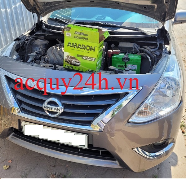Thay bình ắc quy Amaron 55b24L tốt nhất cho Nissan Sunny