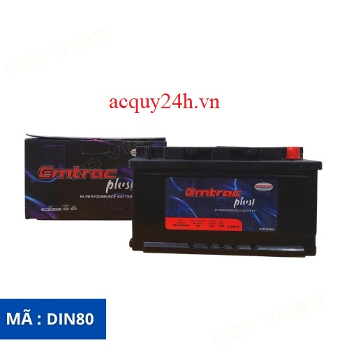 Ắc quy Emtrac Plus DIN 80Ah