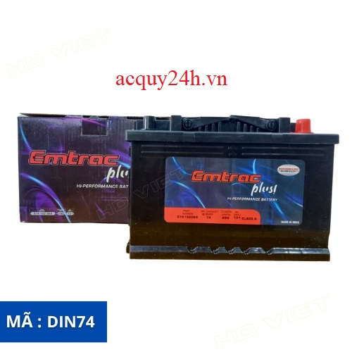 Ắc quy Emtrac Plus DIN 74Ah