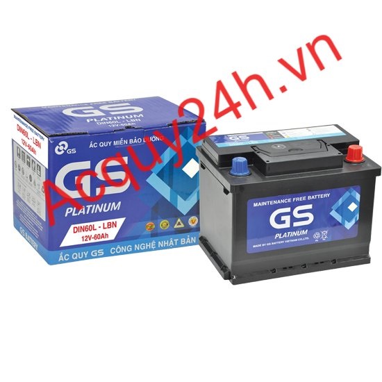 Ắc quy GS DIN60L-LBN (12V - 60Ah)