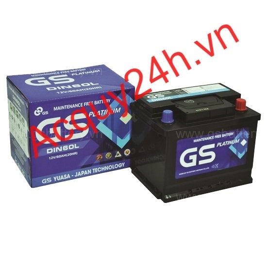 Ắc quy GS DIN60R/L (12V - 60Ah)