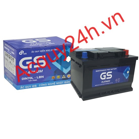 Ắc quy GS DIN70L-LBN (12V - 70Ah)